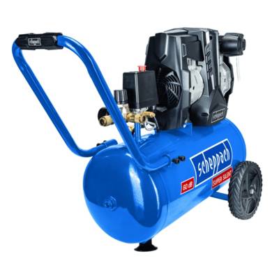 Compresseur silencieux HC25Si 24L 8bar 1.1kW 2 cyl. SCHEPPACH sans huile 60dB - 5906140901 - Maxoutil