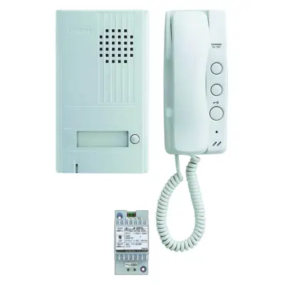 Kit portier audio 2 fils intégral combiné, platine aluminium saillie 22 mm avec 2ème bouton de commande - AIPHONE - DA1AS
