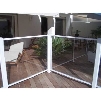 Kit clôture piscine PVC HORIZON - blanc - Gedimat - MOREY