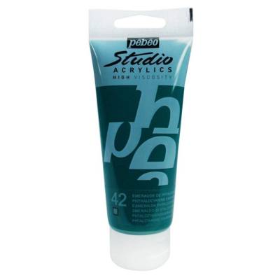 Peinture Studio Acrylique Tube Emeraude de Phatolcyanine 100 ml - PÉBÉO