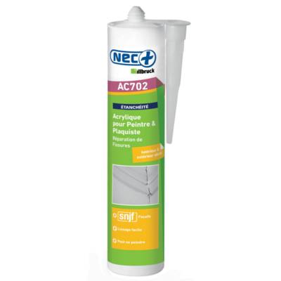 Mastic acrylique pour peintre et plaquiste AC702 blanc - cartouche de 310ml - Gedimat - ILLBRUCK
