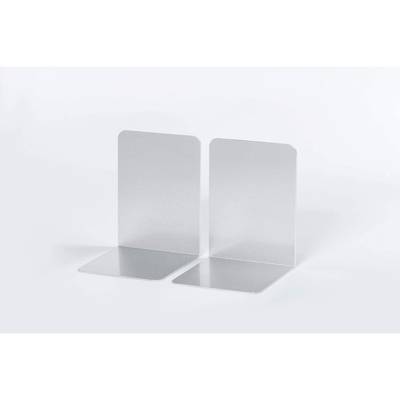 Lot de 2 Serre-livres en aluminium 12 x 12 x 17 cm Aluminium - MAUL