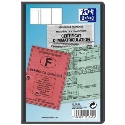 Etui de Protection PVC 30/100 - Multipapiers Voiture 3 volets 85x130mm (Interne)