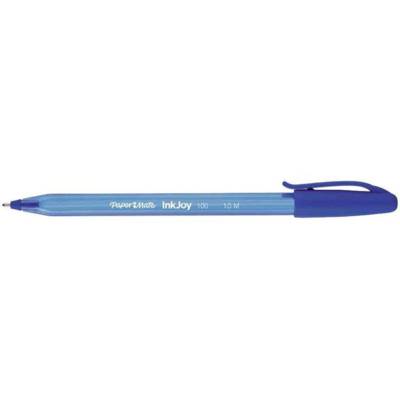 Stylo bille InkJoy 100 Triangulaire à capuchon Pte Moy. Bleu