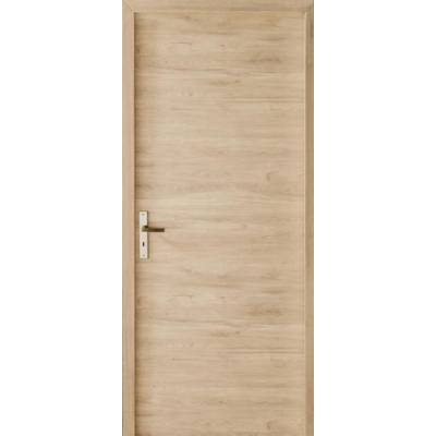 Bloc-porte isolant FUJI revêtu mélaminé chêne terra H.KM1 72 à 100 mm - 204 x 83 cm - droit poussant - Gedimat - MENUISERIES D'OLT