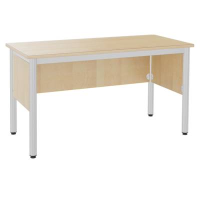 Chaire de professeur NOVA plateau ép.21 mm stratifié chant bois piètement époxy - 135x64 cm - T6 - Hêtre miel/gris RAL 9006 - Mobidecor