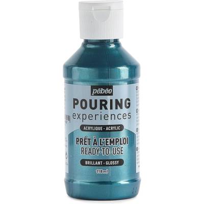 Peinture Acrylique POURING Expérience Prête à l'emploi 118ml BLEU COBALT METALIQUE - PÉBÉO