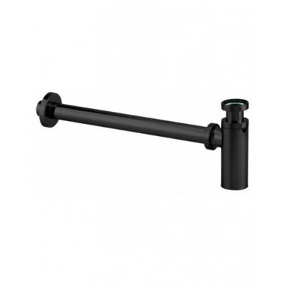 Siphon lavabo laiton noir - sortie D.32mm - Gedimat - VALENTIN