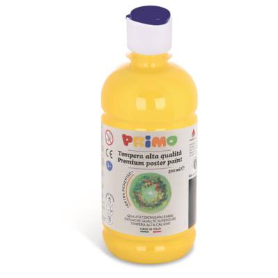 Flacon Gouache Haute Qualité 500 ml Bouchon Flux Control Jaune Citron 211 - PRIMO