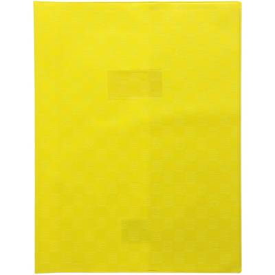 Protège-cahier Madras PVC 22/100e Avec Rabat Marque page 24x32 jaune - CLAIREFONTAINE