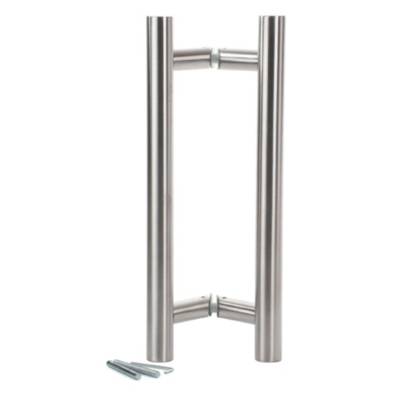 Paire bâton de maréchal inox 304 poignée tirage droite Ø38 L.1800 axe 1500mm INOX IMPORT - 696 - MaxOutil