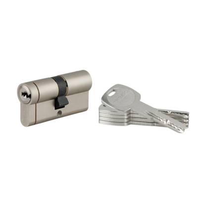 Cylindre profilé transit 1 30x30 mm nickelé 5 clés - Gedimat - THIRARD