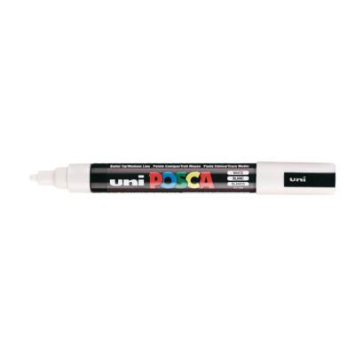 Marqueur pointe conique moyenne pc5m 1,8 - 2,5mm blanc - POSCA