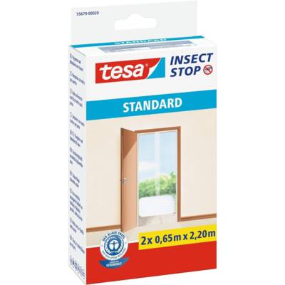 Pack de 2 Moustiquaires STANDARD pour portes 0,65x2,2 m Blanc