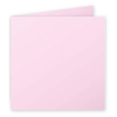 Pack de 25 Cartes pliées 210g 135x135 rose dragée