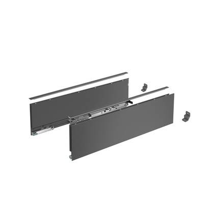 Profilé latéral de tiroir AvanTech YOU, hauteur 139 mm x NL 550 mm, Anthracite, gauche et droite - HETTICH - 9353436 - HETTICH FRANCE