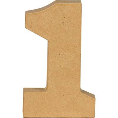 Chiffre 1 en Kraft 20cm à Décorer