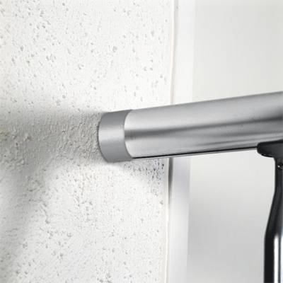 Départ mural main courante aluminium gris - Ø 40 mm - Gedimat