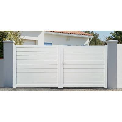 Portail battant FIDJI PVC blanc - Gedimat - MOREY