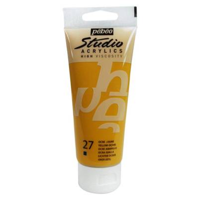 Peinture Studio Acrylique Tube Ocre Jaune 100 ml - PÉBÉO