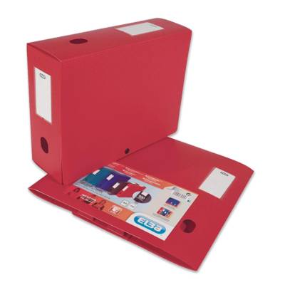 Boite Classement Polypropylène Memphis à Plat Dos 100mm 240 x 320mm  Rouge