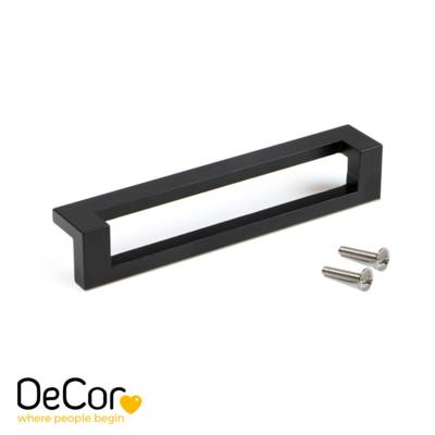 Poignée pour meubles Ribarroja L144mm entraxe 128mm Zamak Peint en noir - EMUCA - 9359414