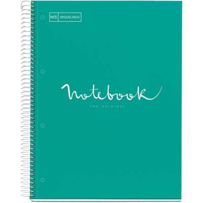 Cahier Notebook Emotions Spirale A4 séyès 80 feuilles - Turquoise