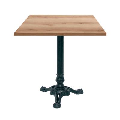 Table pied noir 70x70cm chene delano - intérieur - RestooTab