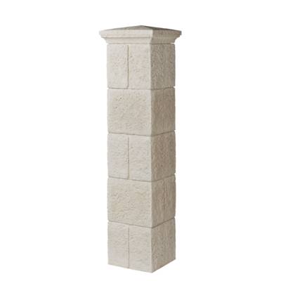 Kit 2 piliers RENAISSANCE ton pierre - 161 x 30 x 30 cm - Gedimat