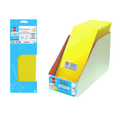 Lot 12 patins non perforés 93 x 230 grain 120 par 15 lots - Gedimat - LEMAN