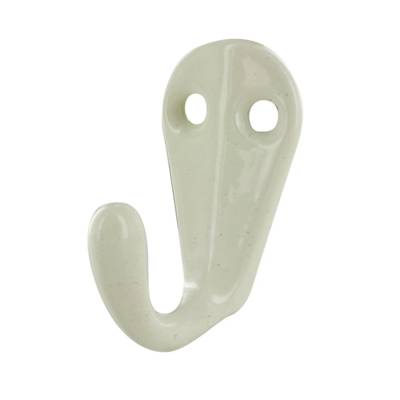 Crochet porte canne alu époxy blanc 40 mm - lot de 2 pièces - Gedimat - NORAIL
