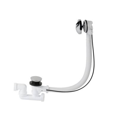 Vidage baignoire automatique chromé/blanc - Gedimat - VALENTIN