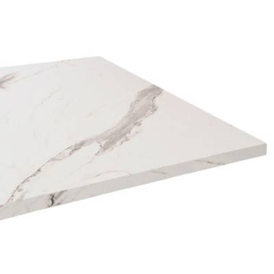 Plateau de table 70x70cm Marbre Blanc - RestooTab