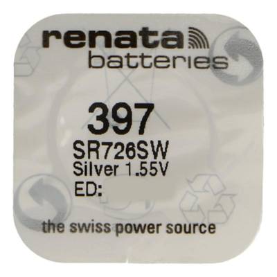 Pile bouton Silver Oxyde 397  / SR726SW  0% mercure