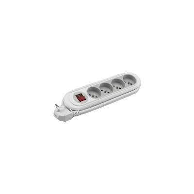 Bloc 4 prises 2P+T 16A avec interrupteur gris clair NOLA - 1,15m - Gedimat - DEBFLEX