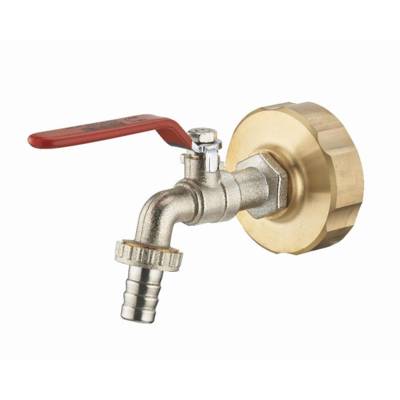 Kit pour cuve grillagée : 1 raccord laiton adaptateur de cuve 1000L S60x6 mm femelle F3/4' (20x27) + robinet de puisage 1/4 de tour mâle M3/4' nez cannelé NOYON & THIEBAULT - Ø 15 mm + rouleau téflon - 970101
