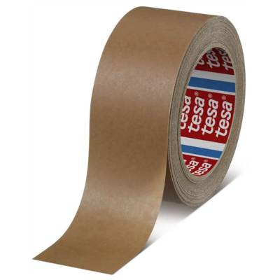 Ruban d'emballage Kraft 115μ sans solvant (ép. Support 85μ) chamois 50m x 75mm