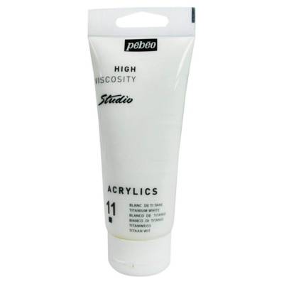 Peinture Studio Acrylique Tube Blanc de Titane 100 ml - PÉBÉO