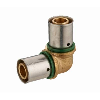 Coude égal à sertir profil TH pour tube PER NOYON & THIEBAULT - Ø 12 mm Bague à sertir en inox - 3788-12L1
