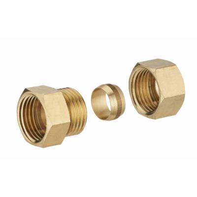 Raccord laiton bicone femelle F1/2' (15x21) pour tube cuivre NOYON & THIEBAULT - Ø 14 mm - 413-1514L1
