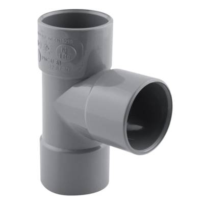 Té pied de biche PVC 87° femelle/femelle pour tube évacuation - D40 - Gedimat - FITT