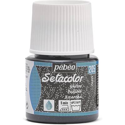 Flacon 45 ml Peinture Setacolor pour tissus clairs Pailletée ONYX - PÉBÉO
