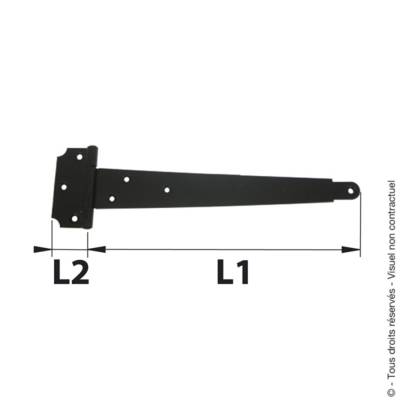 Penture anglaise forte zingué blanc ép.2,5mm - Gedimat