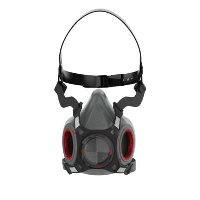 Demi-masque FORCE 8 avec valve Typhoon seul - Gedimat - JSP