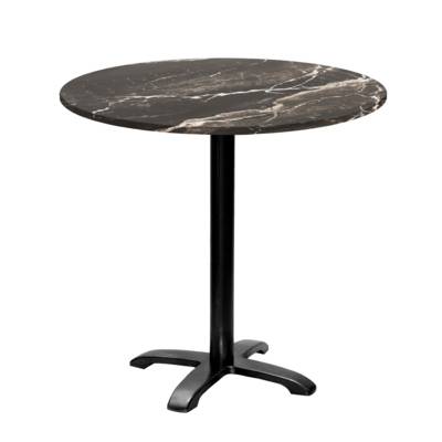 Table pied noir Ø80cm marbre royal - intérieur - RestooTab