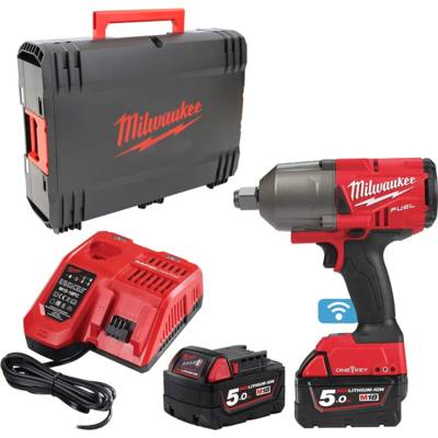 Boulonneuse à choc M18 ONEFHIWF34-502X - MILWAUKEE - avec 2 batteries 18v 5.0Ah - chargeur - HD BOX - 4933459730 - Maxoutil