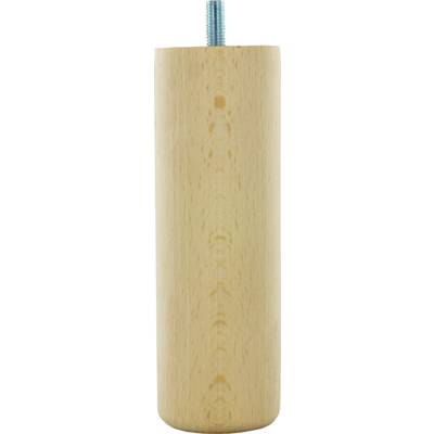 Pied cylindrique de lit M8 en hêtre brut - Ø50 x 150 mm - Gedimat - NORAIL