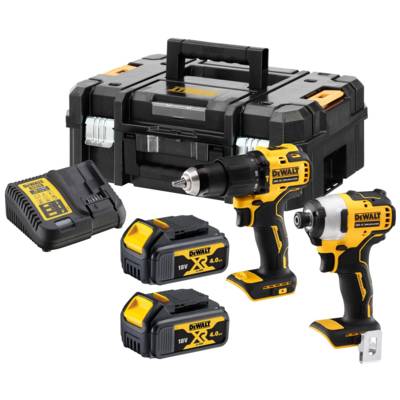 KIT 2 OUTILS XR 18V 4AH LI-ION BRUSHLESS avec perceuse et visseuse chocs en coffret avec 2 batteries - Gedimat - DEWALT