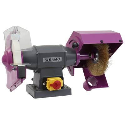 Touret meule - brosse PRO 200 TB - D. 200 mm - 230 V mono - SIDAMO - 20113130 - Maxoutil