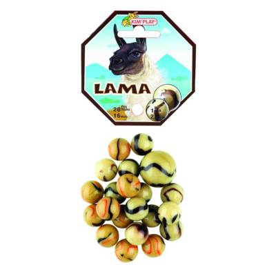 Sachet de 20 billes en verre 16 mm et 1 calot 25 mm LAMA
